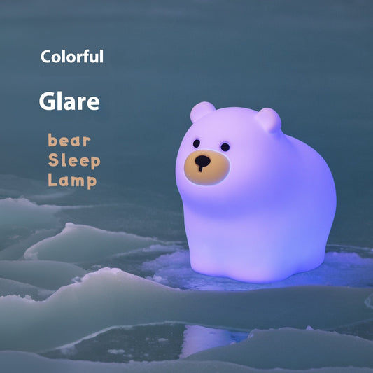 Eisbär Nachtlicht – Weiches Silikon-Licht für ruhige Nächte